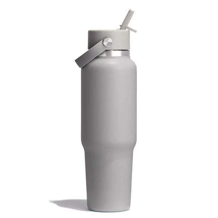 32 oz Wide Mouth Travel Bottle with Flex Straw Cap birch Color